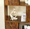 Rustic Cube Bookcase Vintage Industrial Style Display Cabinet Storage Shelf Unit