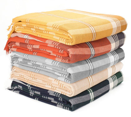 Highland Lrg. Cotton Throw For Sofa Bed or Armchair, 150 X 200cm - In 5 Colours