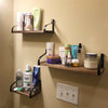 3 Pack Vintage Industrial Wooden Metal Wall Floating Shelf Storage Shelving Unit