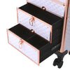 Rolling Cosmetic Case Makeup Train Lockable Case Trolley Beauty Storage Drawers