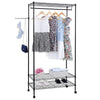 Double Layer Clothes Rail Hanging Shoe Rack Mesh Shelf Storage Height Adjustable