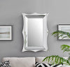 AVA Silver Curvy Frame Rectangular Hallway Living Room Bedroom Wall Mirror