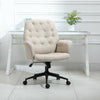 Vinsetto Office Chair Task Adjustable Height Mid Back Armrest Tilt Linen Brown
