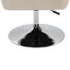 Stylish Retro Linen Swivel Tub Chair Steel Frame Cushion Wide Seat Cream