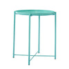 Coffee Table Folding Side Table Round Metal Tray Top Portable Table Night Stand