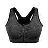 Ladies Zip Front Fastening Sports Bra Medium to High Impact Non Wired Comfort