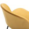 HOMCOM 2-PC Modern Upholstered Fabric Bucket Seat Dining Chair Living Room Camel