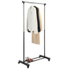 Adjustable Rolling Garment Hanger Scalable Portable Rail Clothes Rack w/ Wheels