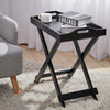 Folding Sofa Side End Table Coffee Table Removable Serving Tray Breakfast Dinner