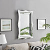 AVA Silver Curvy Frame Rectangular Hallway Living Room Bedroom Wall Mirror