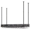 Ceiling-Mounted Bar Wine Rack Wine Glass Hanging Rack 46.9x13in Black