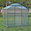 Aluminium Polycarbonate Greenhouse w/Sliding Door Window Garden Plant Grow House