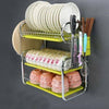 3 Tier White Kitchen Plate Rack Tidy Cupboard Shelf Insert Organiser Drainer