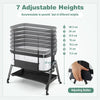 Baby Bedside Crib Folding Sleeper Bassinet Cot Bed Portable 7 Adjustable Heights