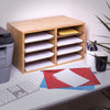 Bamboo Desktop File Sorter A4 Office Document Organiser Storage 8 Compartments,