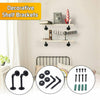 2PCS Pipe Shelf Brackets Industrial Iron Rustic Shelves Wall Floating Supports