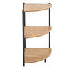 3 Tiers Corner Shelf Unit Ladder Bookshelf Fan Storage Rack Living Room Office