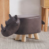 Luxury Small Padded Upholstered Footstool Ottoman Pouffe Stool Wooden Seat Suede
