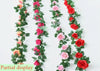16Heads 7Ft Artificial Faux Silk Flower Rose Leaf Garland Vine Home Party Decor