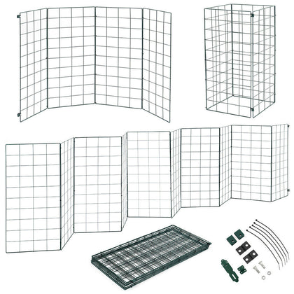 Foldable Dog Fence Barrier Indoor Outdoor Pet Fencing Play Pen Expanding Panel