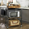 Vintage Industrial Trolley Serving Drinks Cart Wine Tray Shelves Storage Table