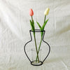 Creative Art Style Retro Iron Line Flowers Vase Metal Plant Holder -