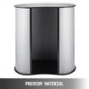 Trade Show Display Silver Portable Podium Impact Table Counter Stand Oval Bean