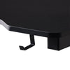 Z Shaped Gaming Desk 7 Color LED Racing Table with Headphone Hook Home Office