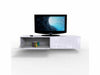 High Gloss Black TV Cabinet Wall Mounted Floating Entertainment Unit 180cm