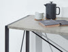 Industrial Style Metal Frame Wooden Desk Folding Computer Table Concrete Effect