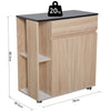 Kitchen Storage Trolley Cart Cupboard Rolling Island Shelves Locking