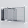 LED Bathroom Mirror Cabinet with Lights Bluetooth Shaver Socket Storage Cupboard