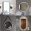 Modern Illuminated Bathroom Mirror With LED Light Demister Pad Touch Switch