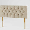 Headboard Plush Velvet Chesterfield - 2ft6, 3ft, 4ft, 4ft6, 5ft, 6ft