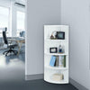 Corner Shelf 4 Tier Shelving Rack Unit White Display Stand Home Book Storage