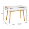 Dressing Table with 2 Storage Drawer, Bedroom Dresser Makeup Desk, White