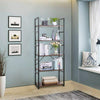 Bookshelf Shelving 5 Tier Ladder Plant Stand Storage Rack Unit Metal Frame Home