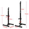 Squat Rack Stand Olympic Barbell Rack Bench Support Free Press Gym Workout Black