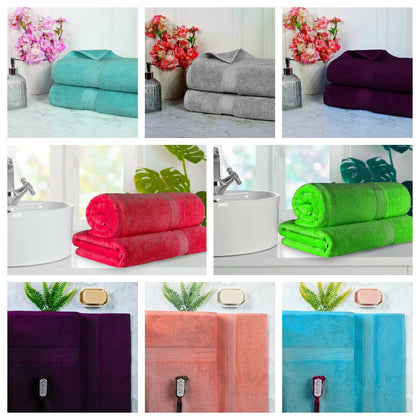 2X Extra Large Jumbo Bath Sheets 100%Egyptian Cotton Luxury Soft Towels 600GSM.