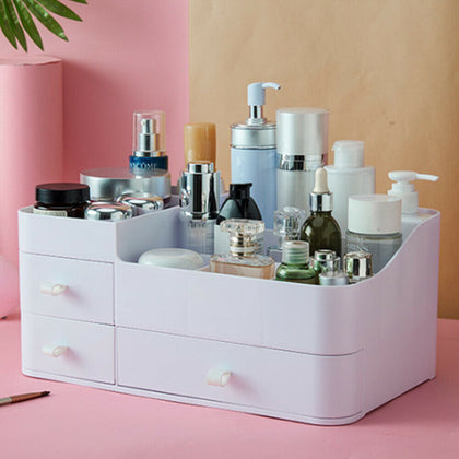 Desktop Storage Box Cosmetic Makeup Drawers Organizer Jewelry Container Case UK