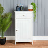 Bathroom Drawer Cabinet Wooden White Single Door Storage Cupboard Unit Christow