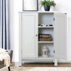 White Traditional Sideboard Storage Cabinet Wooden Furniture 3 Shelving Display