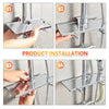 Bathroom Shelf Rack Storage Adjustable Holder Shower Rod Mounted Shampoo Basket