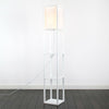 Modern Shelf Floor Standard Lamp Wooden Lounge Light 4 Tiered Shelving Unit Home