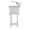 Commercial Utility & Prep Sink 1 Compartment Stainless Steel Backsplash