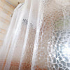 3D EVA Diamond Shower Curtain Clear Waterproof Plastic Water Cube Thicker &Hooks