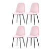 2 Dining Chairs Set Velvet Soft Padded Seat Metal Legs Office Home Kitchen Chair