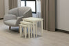 Nest of 3 Tables Nesting Coffee Side Table Wooden White Pine Space Saving Table