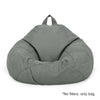 Child/Adult Size Bean Bag Sofa Chair Couch Lazy Lounger Cover No Filling Grey
