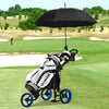 3 Wheels Golf Push Cart Golf Pull Trolley 4 Height Positions W/ Umbrella Holder